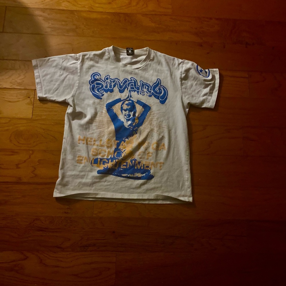 Blue white and tan hair star shirt size Medium